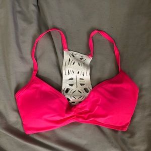 Hot pink bathing suit